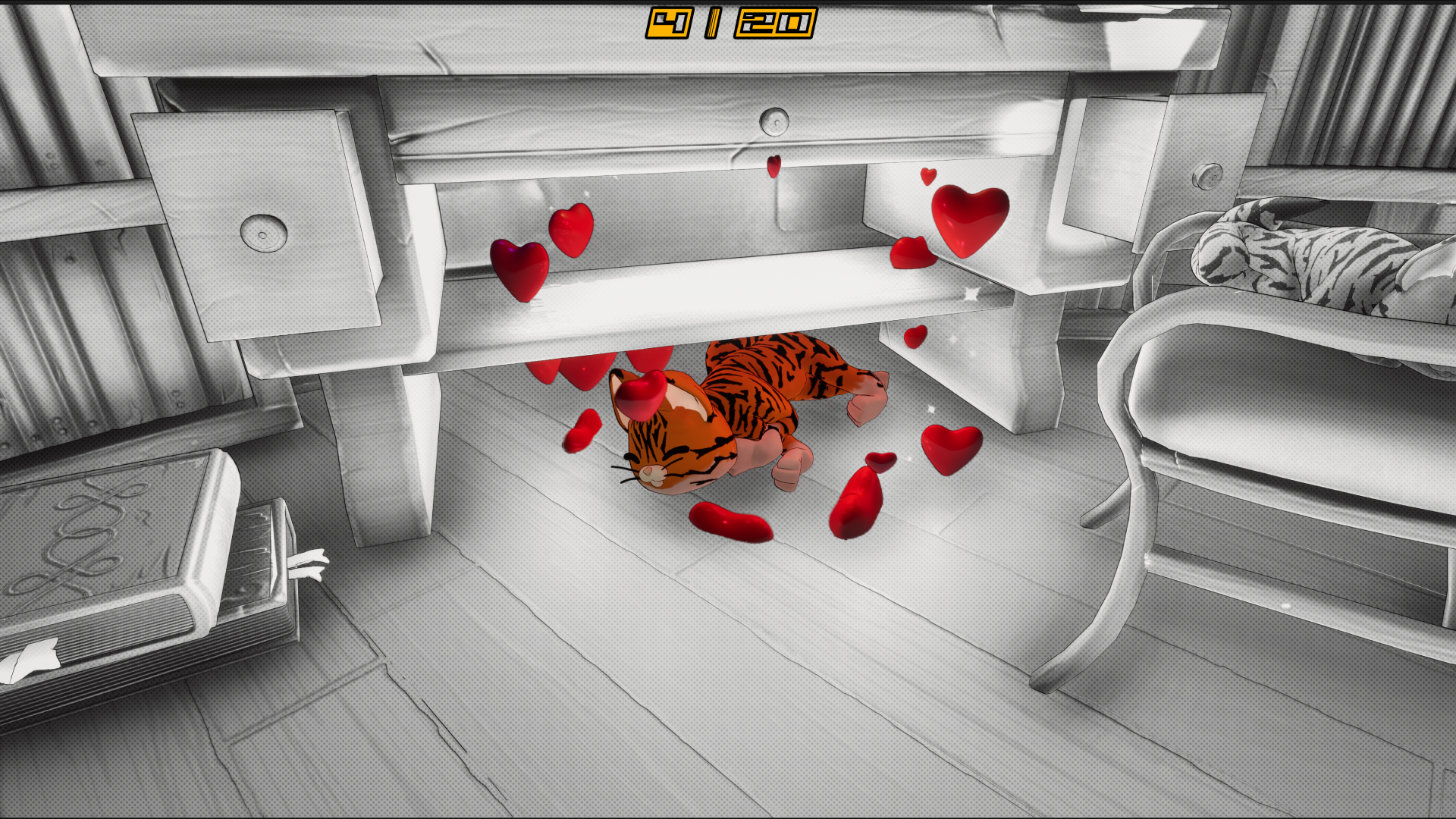 Cat With Hearts
